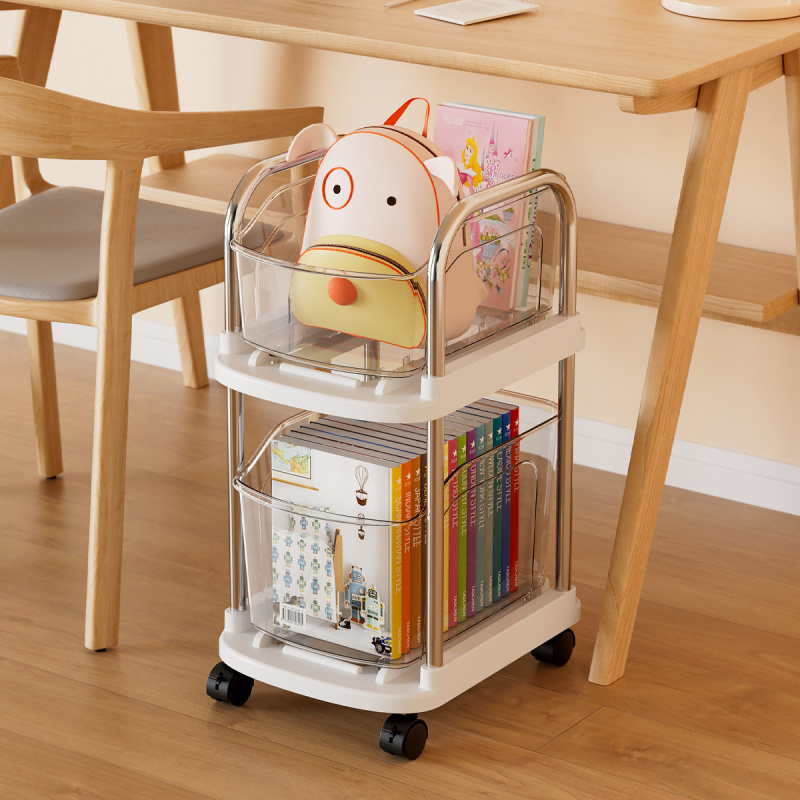 Book Cart Rolling - Wózek do przechowywania na kółkach, plastikowy