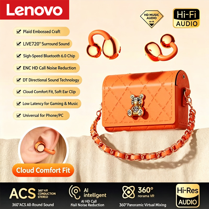 Telephone Headset Office - Słuchawki Bluetooth Lenovo Ear Clip V6.0
