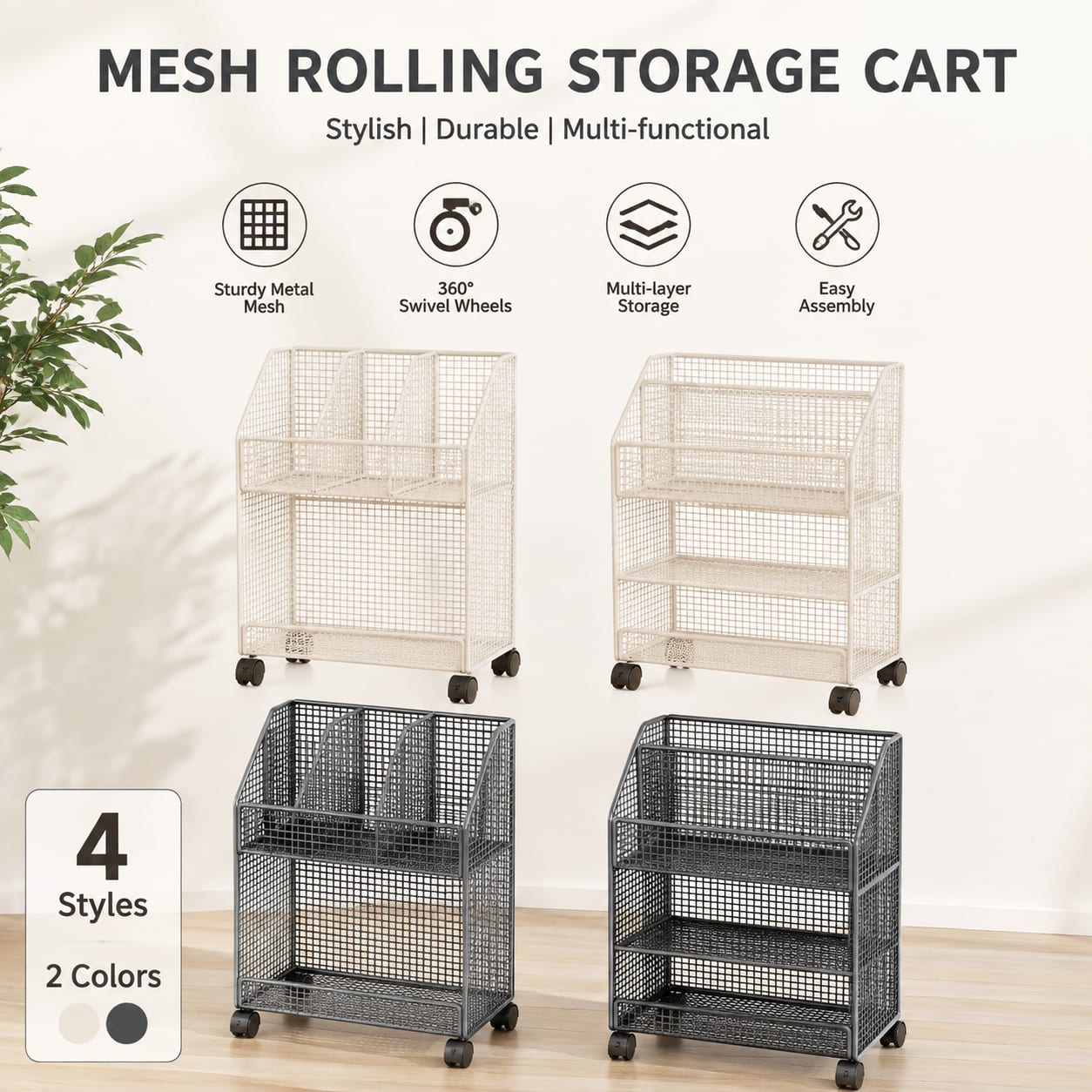 Mobilny wózek na książki z kół – Book Cart Rolling recenzja i cena