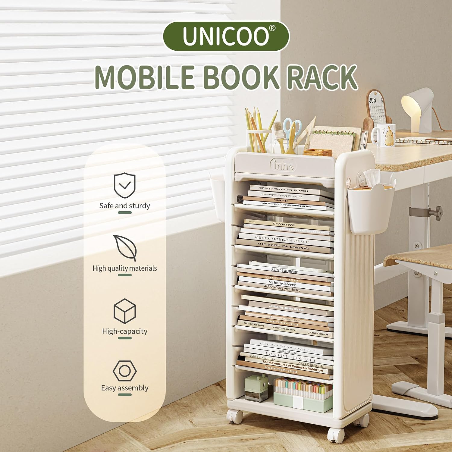 ®   7-poziomowy wózek na książ – Book Cart Rolling recenzja i cena