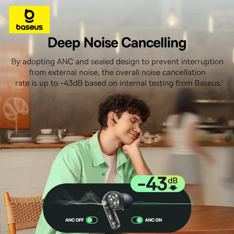 Baseus Bass EP10/BP1 NC -43dB  – Telephone Headset Office recenzja i cena